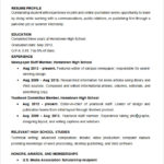 Resume Templates High School