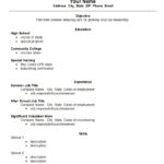 Resume Templates High School Student