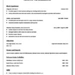 Resume Templates High School Student