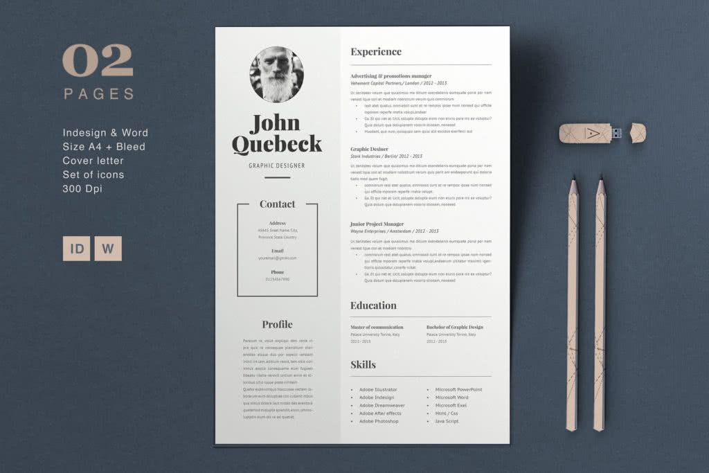 Resume Templates Indesign