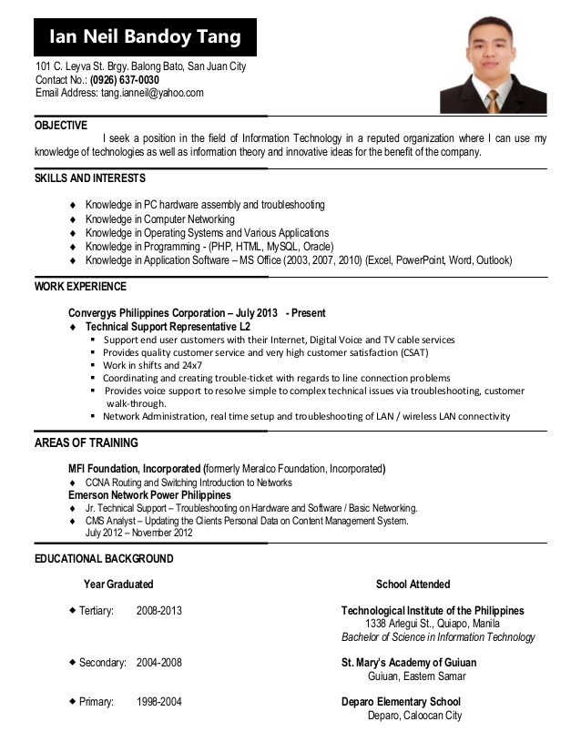 Resume Templates Jobstreet