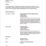 Resume Templates No Job Experience