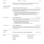 Resume Templates Project Manager