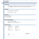 Resume Templates Simple