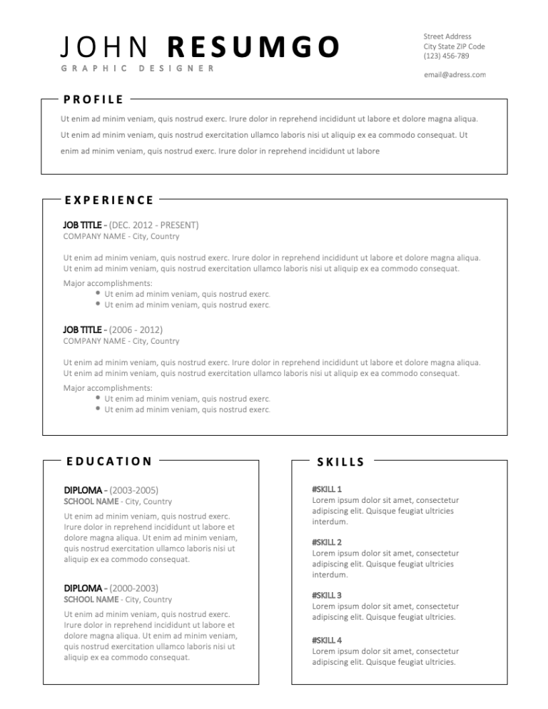 Resume Templates Simple Free (2) TEMPLATES EXAMPLE TEMPLATES EXAMPLE