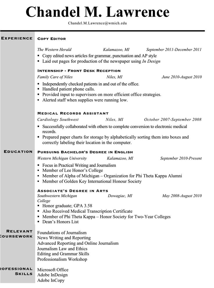 Resume Templates for Journalists