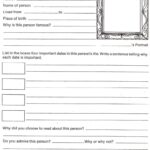Biography Book Report Template 6th Grade