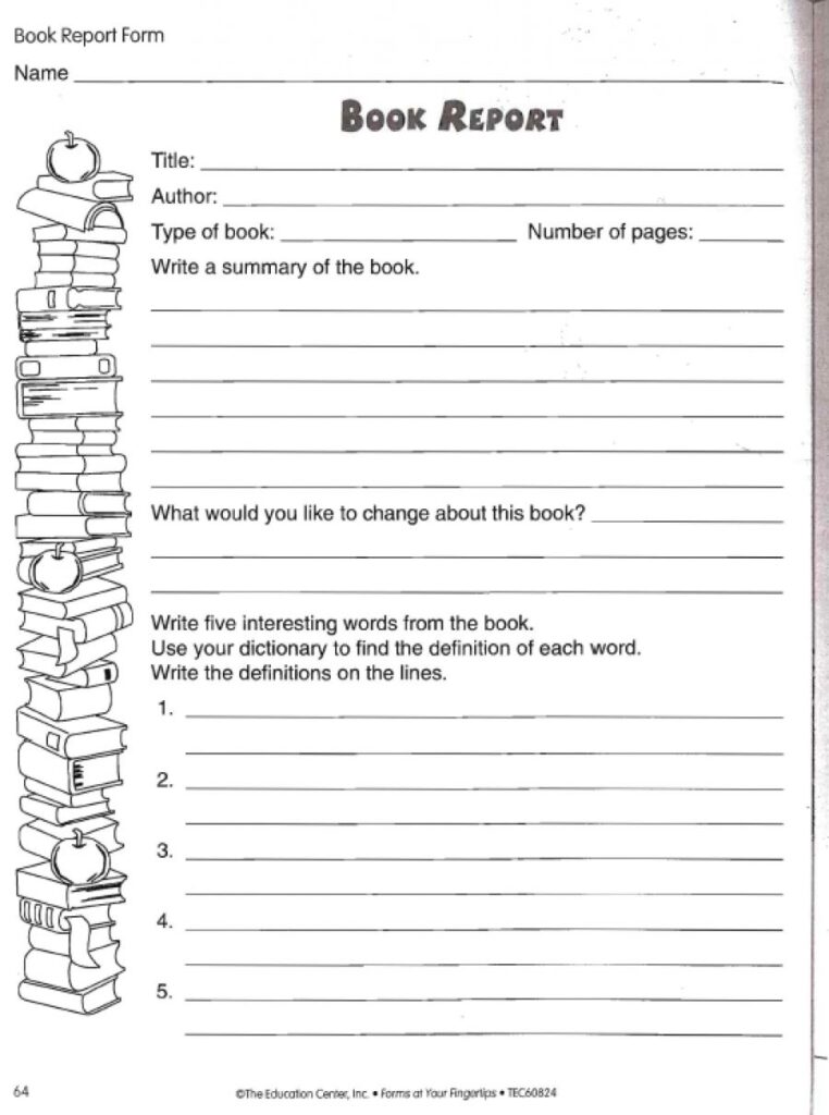 Biography Book Report Template 6th Grade (3) TEMPLATES EXAMPLE