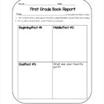 Book Report Template 1st Grade