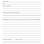 Book Report Template 6th Grade Pdf