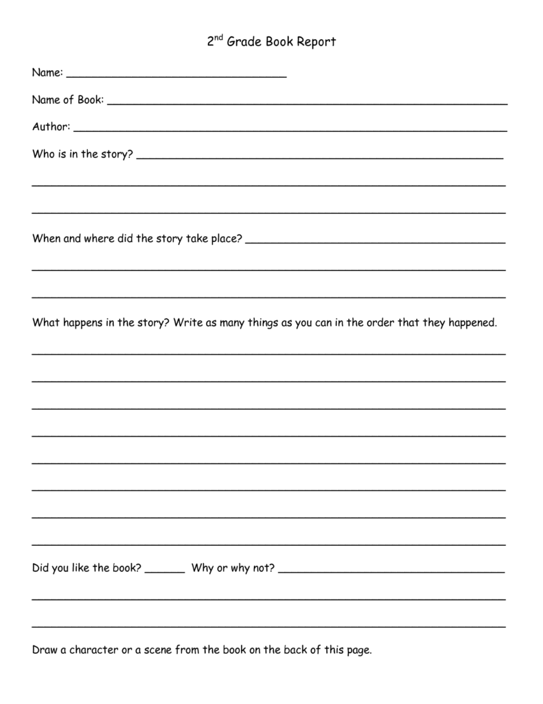 Book Report Template 6th Grade Pdf (7) - TEMPLATES EXAMPLE | TEMPLATES ...