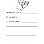 Book Report Template Kindergarten