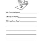 Book Report Template Kindergarten