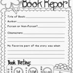 Book Report Template Kindergarten