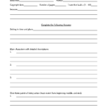 Book Report Template for 7th Graders
