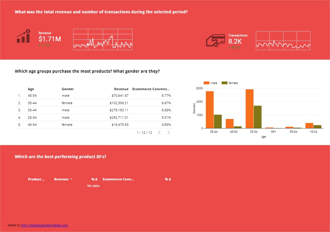 E Commerce Report Template