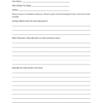 Grade 6 Book Report Template