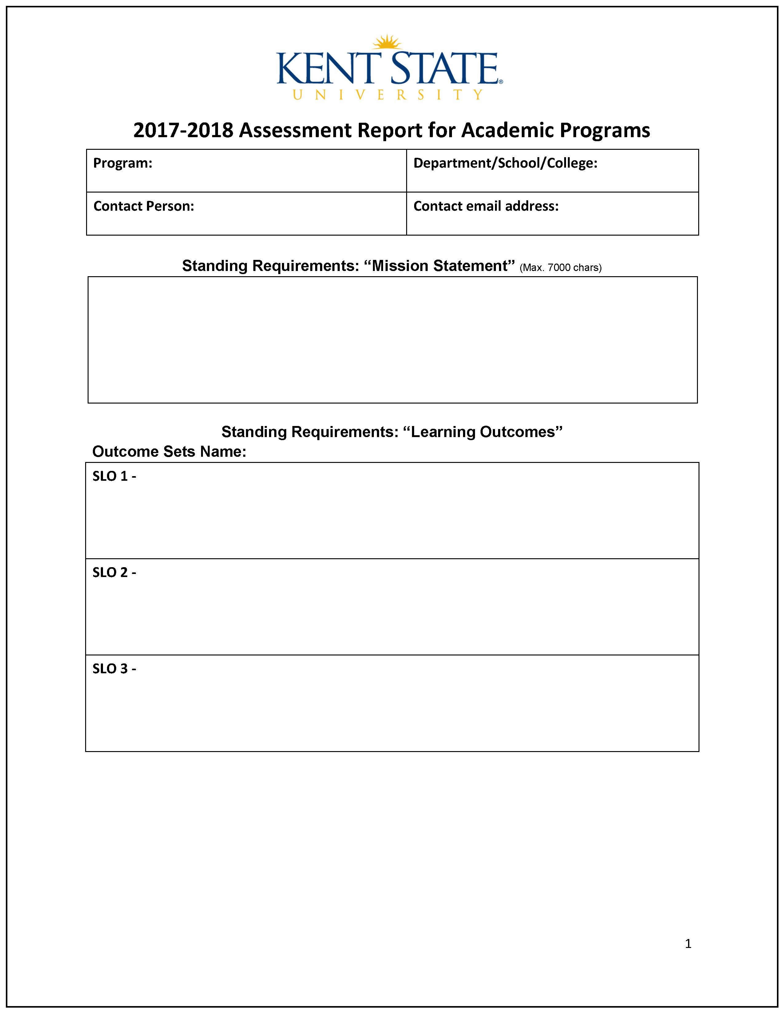 Report Assessment Template