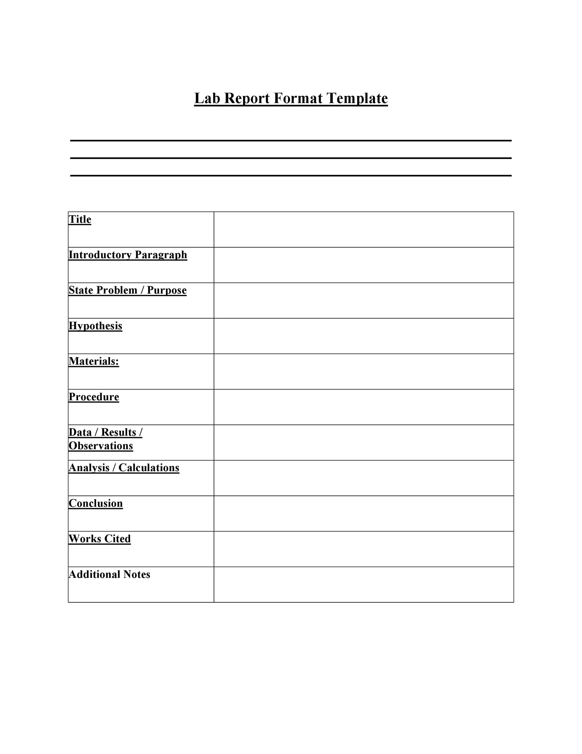 Report Template Download