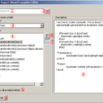 Report Template Editor
