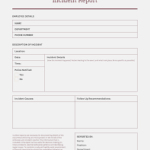 Report Template Sample In Word