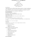 Resume Templates Medical