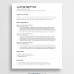 Resume Templates Microsoft Word Free