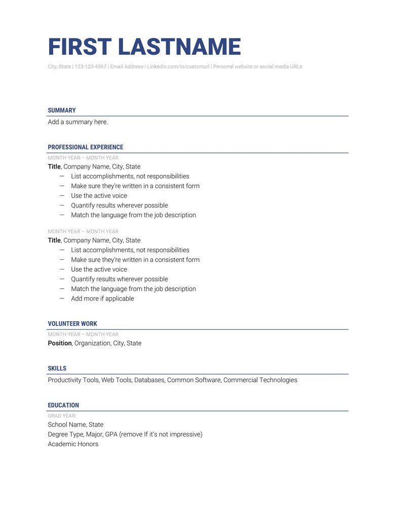 Resume Templates Muse