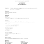 Resume Templates No Experience