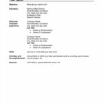 Resume Templates No Experience High School