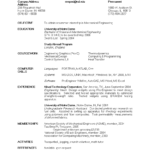 Resume Templates Notre Dame