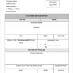 Service Report Template Xls