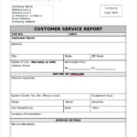 Service Report Template Xls