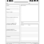 Year 6 Newspaper Report Template