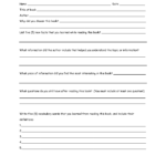 Book Report Template 5th Grade Nonfiction