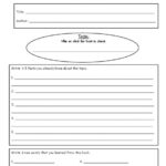 Book Report Template 5th Grade Nonfiction