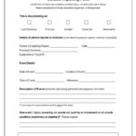 Incident Report Template Queensland