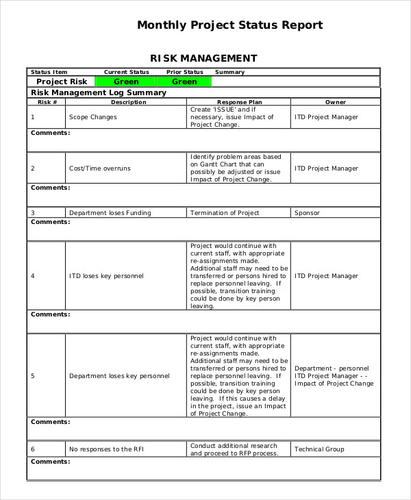 Progress Report Template Research