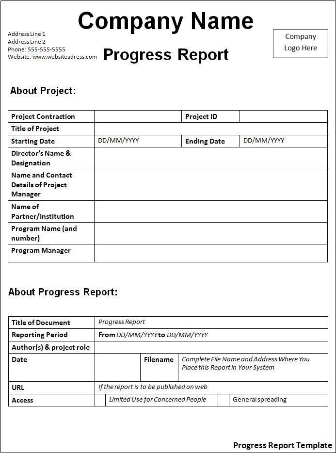 Report Template Microsoft Word