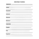 Animal Report Template 3rd Grade Pdf