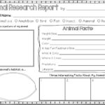 Animal Report Template 4th Grade