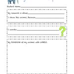 Animal Report Template 4th Grade