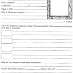 Biography Report Template 4th Grade