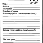 Book Report Template 3rd Grade Pdf