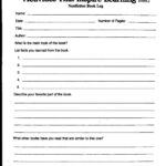 Book Report Template 4th Grade Nonfiction