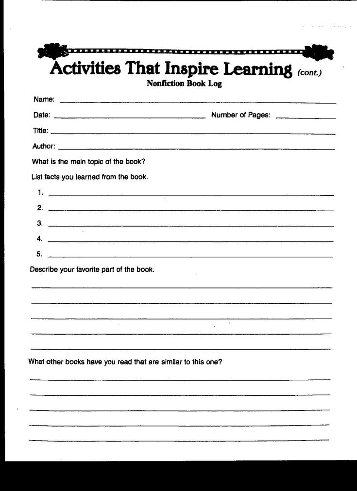 Book Report Template 4th Grade Pdf