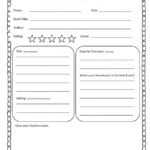 Pre-K Book Report Template