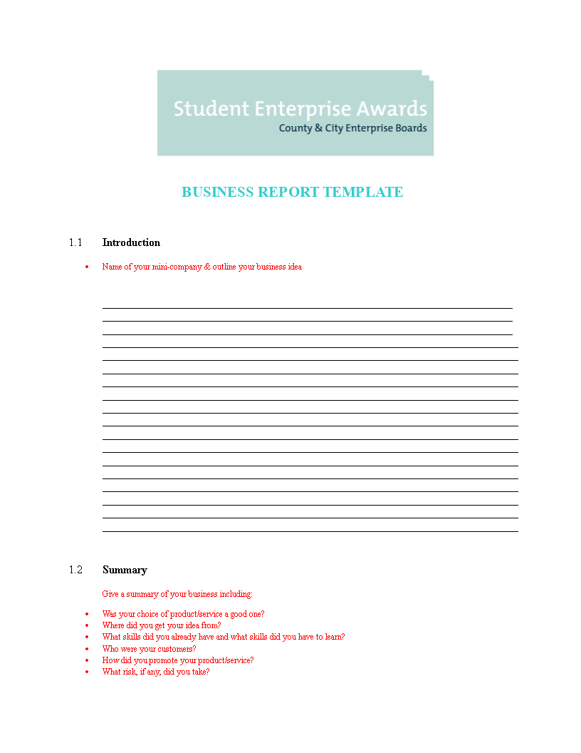 Business Report. Short report