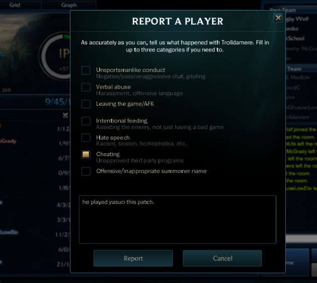 Report Template League Of Legends