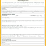 Incident Report Template Qld